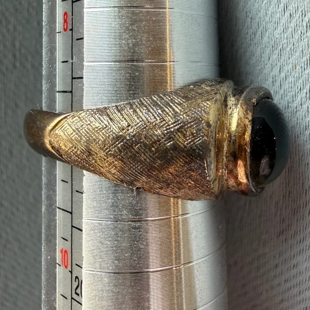 Van Dell Karatclad 18K HGE — higher quality VTG gold electroplate 8 cat's eye‎